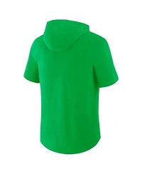 Fanatics Men's Rave Green Seattle Sounders Fc Hat Trick Stadium Slub Raglan Short Sleeve Pullover Hoodie T-Shirt