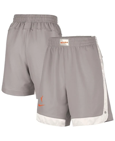 Nike Women's Gray Wnba Gear Fly Basketball Tri-Blend Fleece Shorts