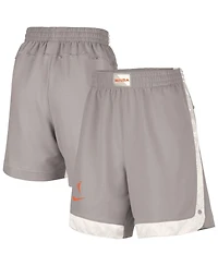 Nike Women's Gray Wnba Gear Fly Basketball Tri-Blend Fleece Shorts