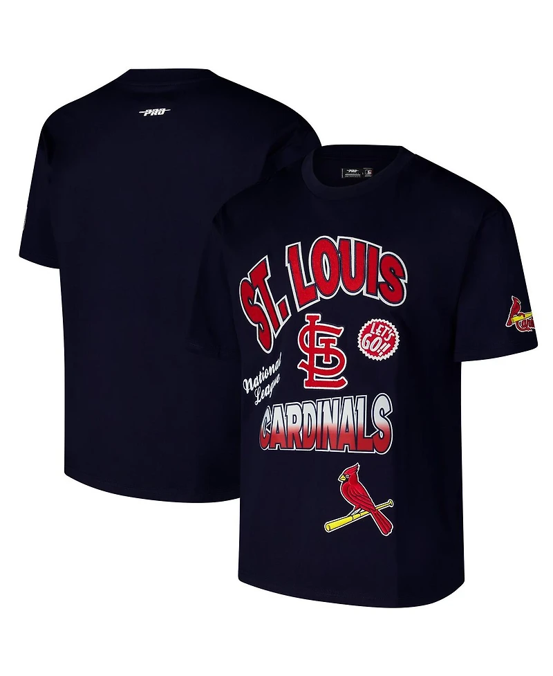 Pro Standard Men's Navy St. Louis Cardinals Turn It Up Dropped Shoulder T-Shirt