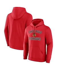 Fanatics Men's Red Chicago Blackhawks Victory Arch Pullover Hoodie