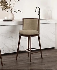 Manhattan Comfort Evalyn 40" Upholstered Barstool