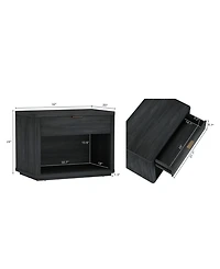 Manhattan Comfort Evelyn 32" 1-Drawer Nightstand