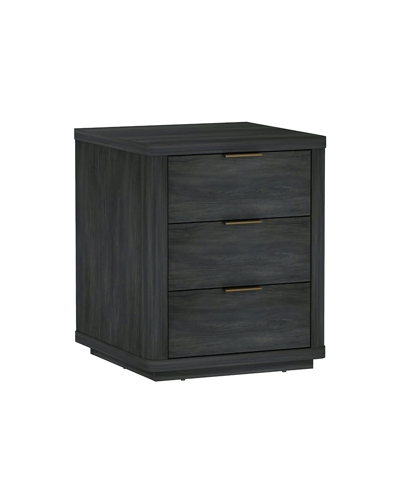 Manhattan Comfort Evelyn 20" 3-Drawer Nightstand