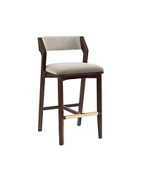 Manhattan Comfort Patricia 39.2" Velvet Upholstered Barstool