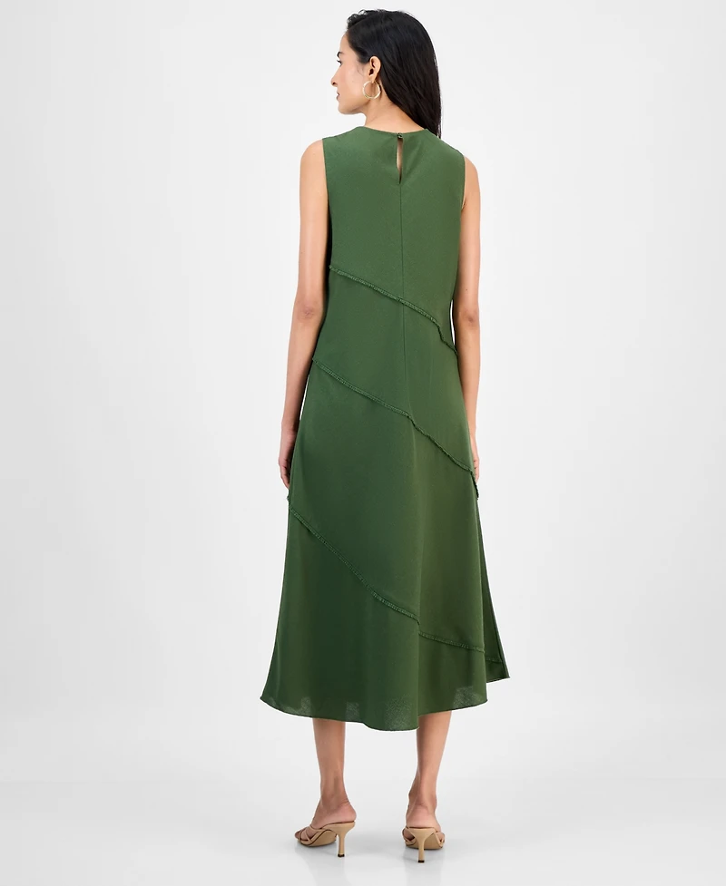 Robbie Bee Women's Crewneck Sleeveless Midi Dress