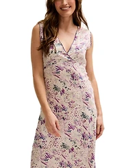 Lily and Lionel London Women's Zola Bias Cut Wonderland Print Midi Dress