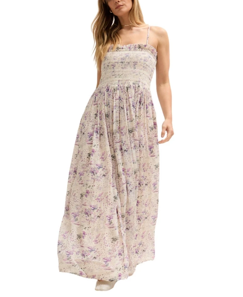 Lily and Lionel London Women's Annie Smocked Print Maxi Dress