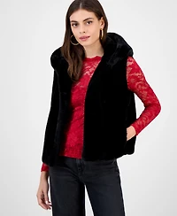 Guess Women's Sophy Faux-Fur Hooded Vest