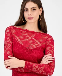 Guess Women's Nataliya Long-Sleeve Lace Top