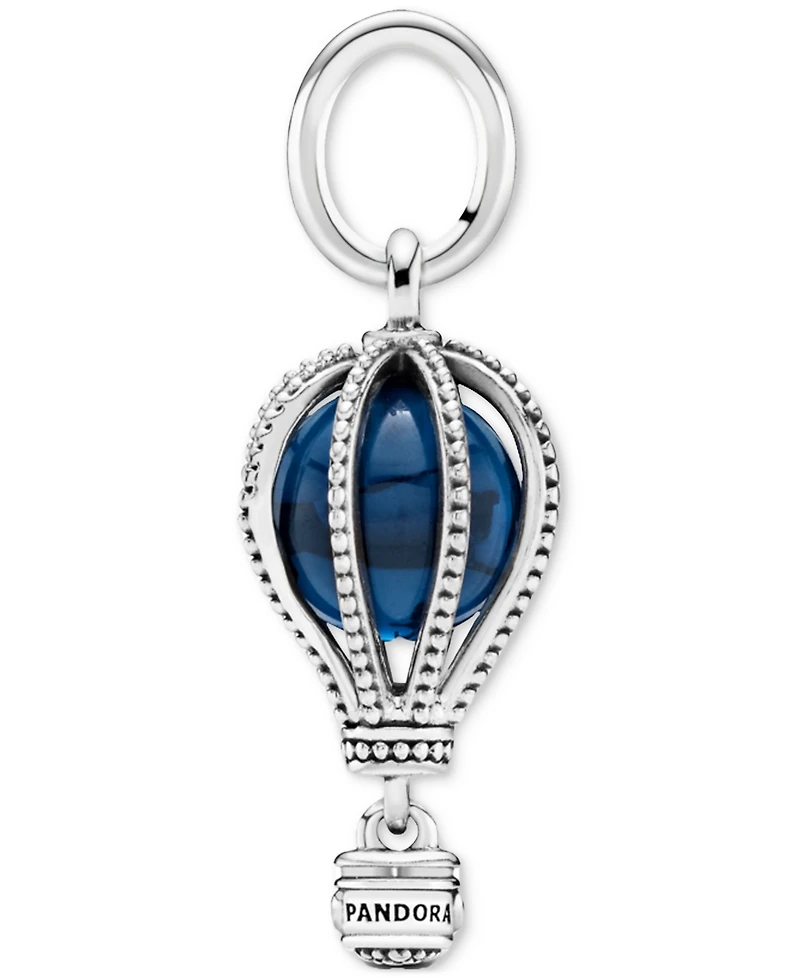 Pandora Sterling Silver and Blue Crystal Air Balloon Dangle Charm