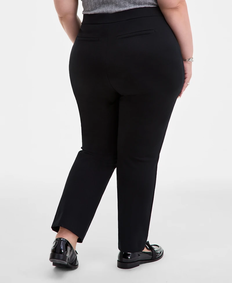 On 34th Women's Solid Ponte Mid-Rise Ankle Pants, Exclusively at Macy's