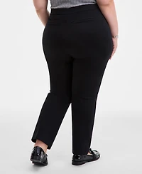 On 34th Women's Solid Ponte Mid-Rise Ankle Pants, Exclusively at Macy's
