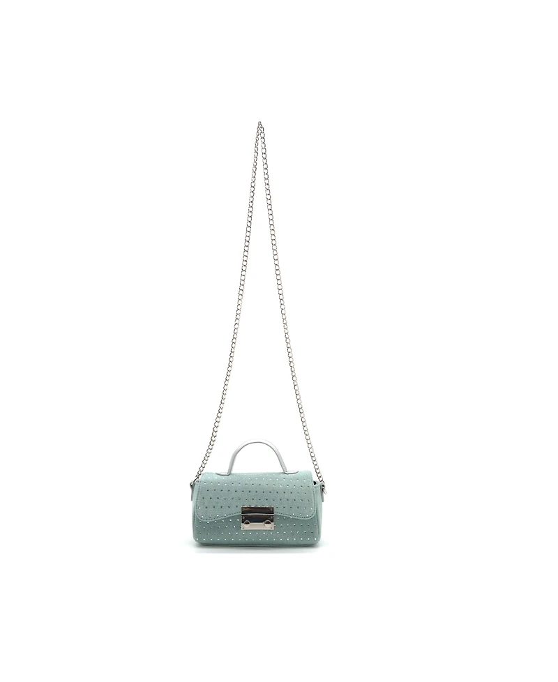 Like Dreams Beagle Studded Denim Crossbody Bag