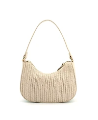 Like Dreams Nyomi Floral Straw Top Handle Shoulder Bag