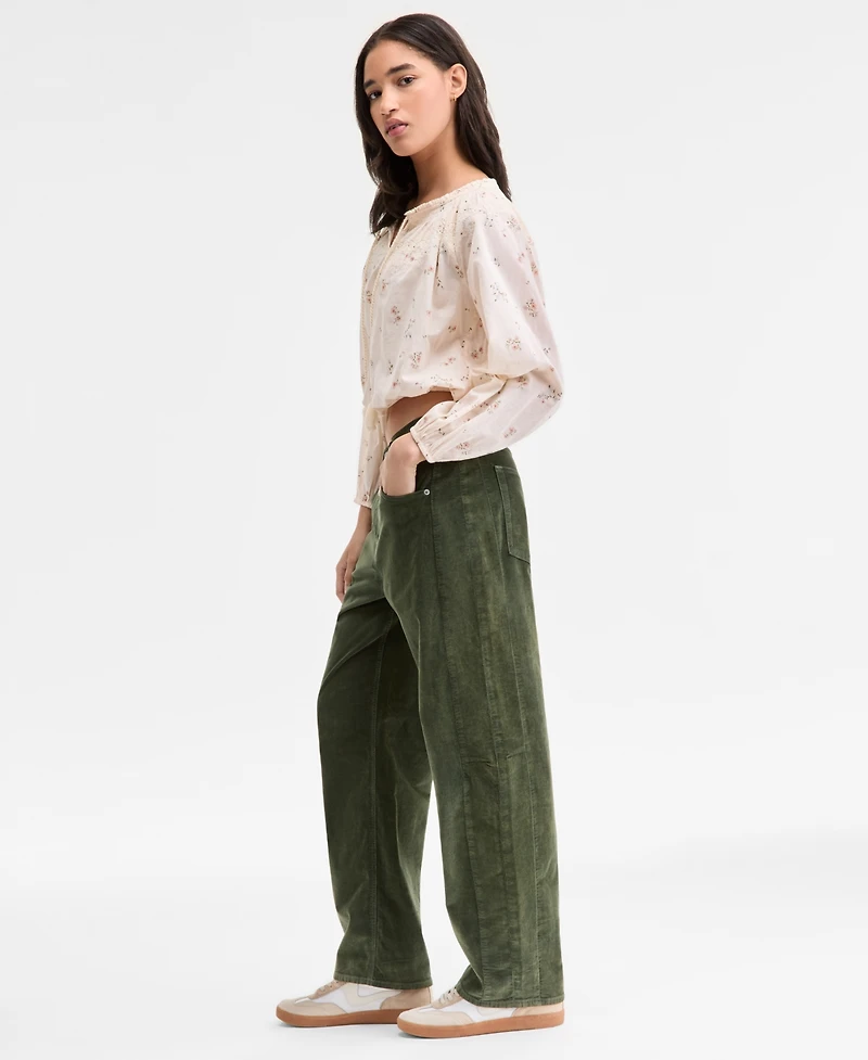 Lucky Brand Women's Mid-Rise Barrel-Leg Jeans