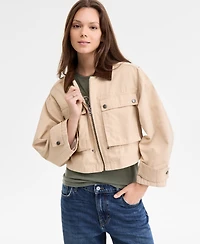 Lucky Brand Women's Cropped Utility Jacket