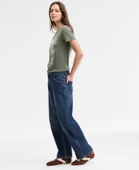 Lucky Brand Women's Mid-Rise Barrel Wide-Leg Jeans
