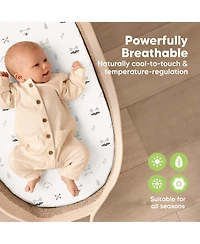 KeaBabies Bassinet Sheet for Baby Girls, Boys, 2-Pack Isla Fitted Bassinet Sheets, Bassinet Mattress Sheets