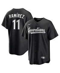 Nike Men's Jose Ramirez Black Cleveland Guardians Lights Out Replica Player Jersey