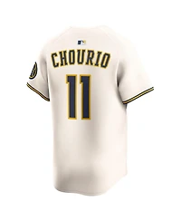 Nike Men's Jackson Chourio Cream Milwaukee Brewers Home Limited Jersey