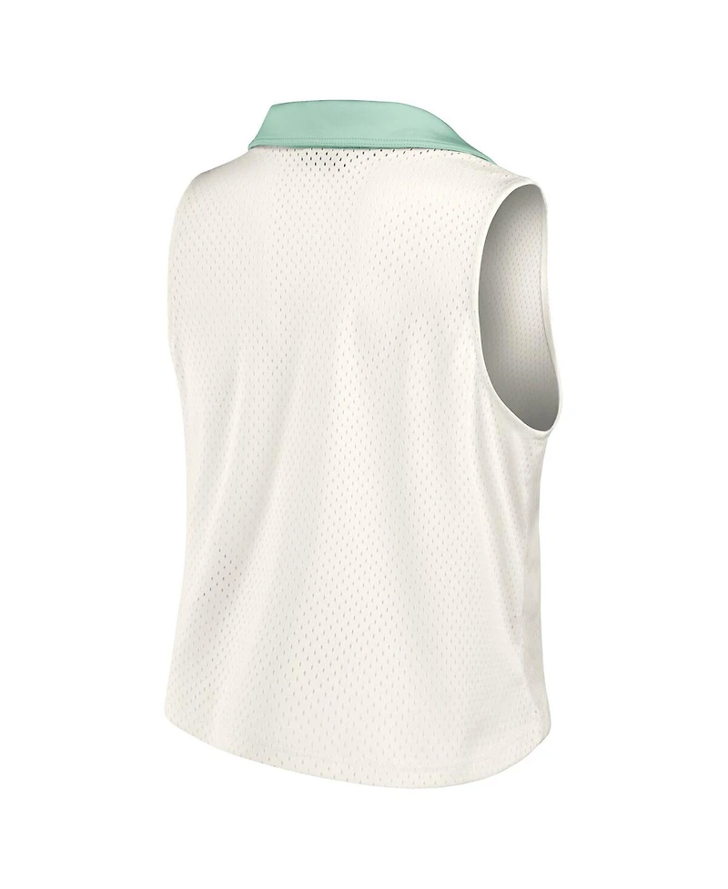 Fanatics Women's Cream Dallas Cowboys Studio Wellness V-Neck Tank Top