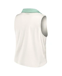 Fanatics Women's Cream Dallas Cowboys Studio Wellness V-Neck Tank Top