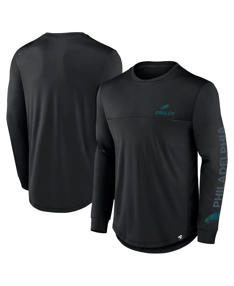 Fanatics Men's Black Philadelphia Eagles Blackout Long Sleeve T-Shirt