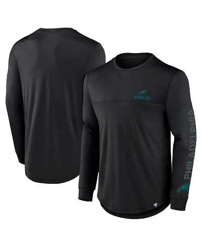 Fanatics Men's Black Philadelphia Eagles Blackout Long Sleeve T-Shirt