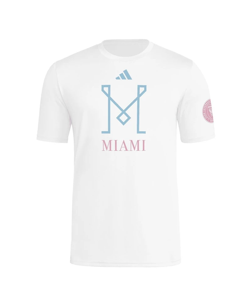 Adidas Men's White Inter Miami Cf 2025 Archive Collection T-Shirt