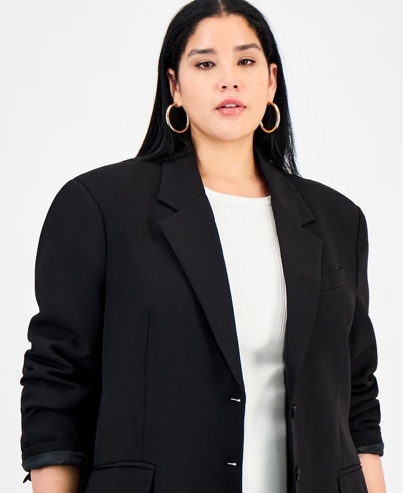 Bar Iii Trendy Plus Boyfriend Blazer, Macy's Exclusive