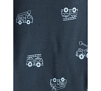 Carter's Baby Boys Construction-Print Long-Sleeve Bodysuits, 4 Pack