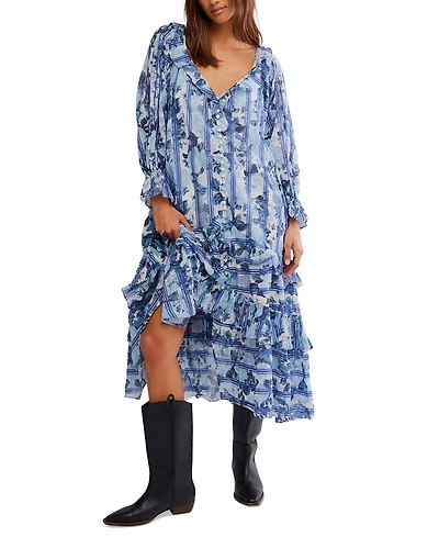 Free People Women's Garden Wonders Printed Cotton Maxi Dress