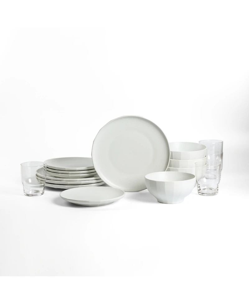 Stone Lain Rio 16 Pc. Dinnerware & Glassware Set, Service for 4