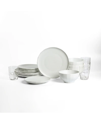 Stone Lain Rio 16 Pc. Dinnerware & Glassware Set, Service for 4