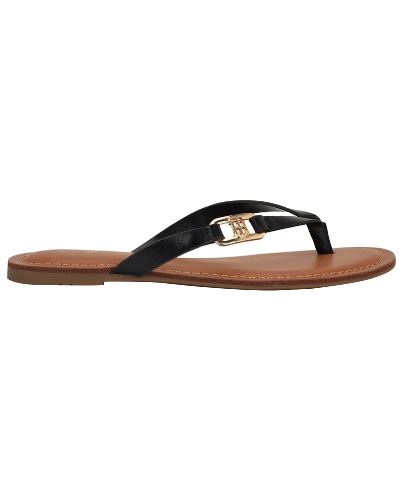 Tommy Hilfiger Women's Liande Logo Flat Thong Sandal