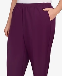 Alfred Dunner Plus Classic Poly Accord Medium Length Pants