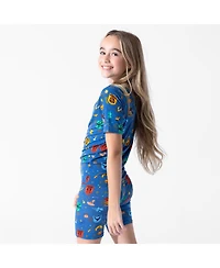 Bellabu Bear Kids Unisex House Pride 2-Piece Short Sleeve & Shorts Pajama Set