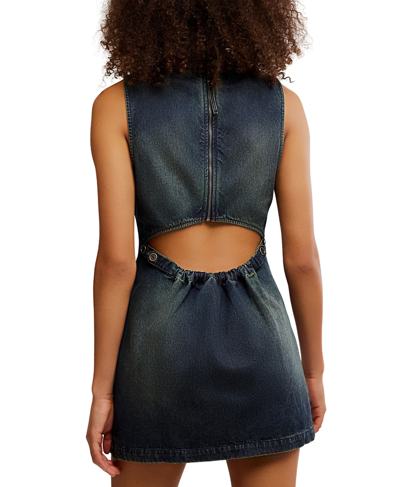 Free People Women's Atlas Cotton Denim Mini Dress