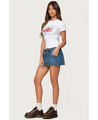 Edikted Womens Fresh Strawberries Graphic T Shirt