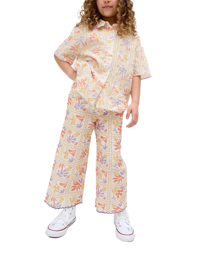 Raffya Kids Gilly Scallop Edge Matisse Print Trouser