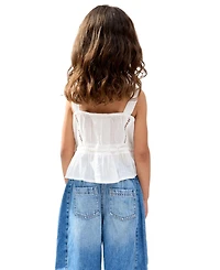 Raffya Kids Penny Lace Insert All Over Embroidered Cami