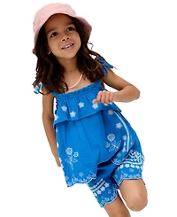 Raffya Kids Savvanah Frill Neck All Over Embroidered Co-Ord Set