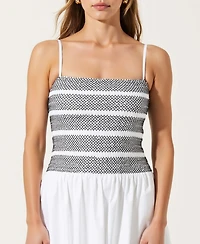 Modenaire Women's Smocked Bodice A-Line Maxi Dress