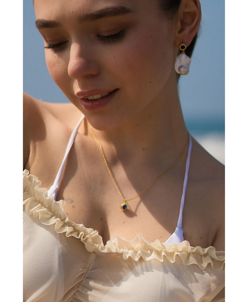 Classicharms Skyler Molten Solitaire Cubic Zirconia Pendant Necklace