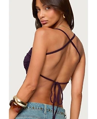 Edikted Women's Rachey Backless Ruched Top