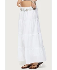 Edikted Women's Charlotte Tiered Maxi Skirt