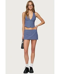 Edikted Women's Frankey Pinstripe Mini Skort