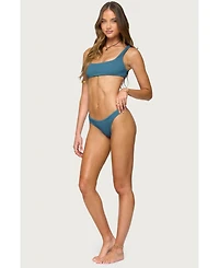 Edikted Womens Oasis Scrunch Bikini Top