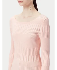 Gobi Cashmere Juniors' Ribbed Cotton Silk Cashmere Blend Sweater